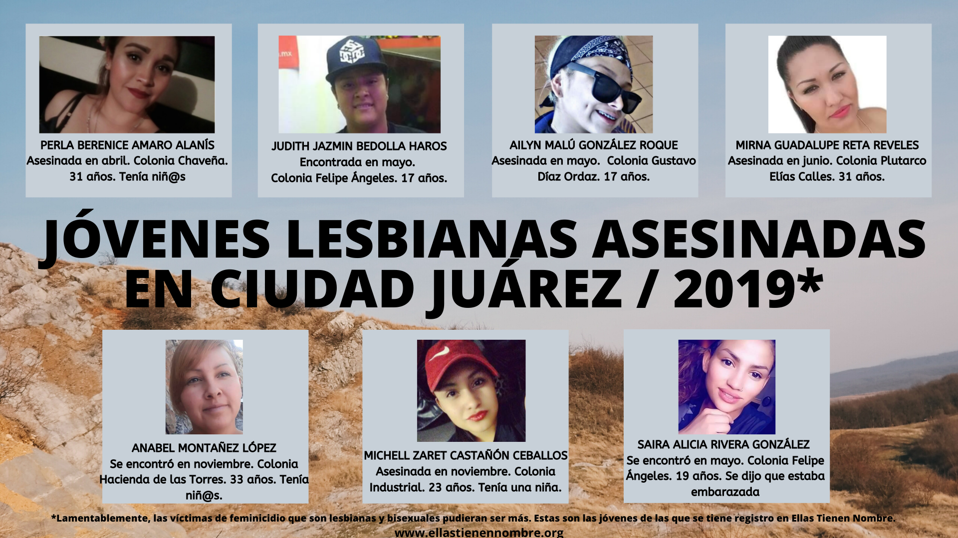 Lista de feminicidios, 2019